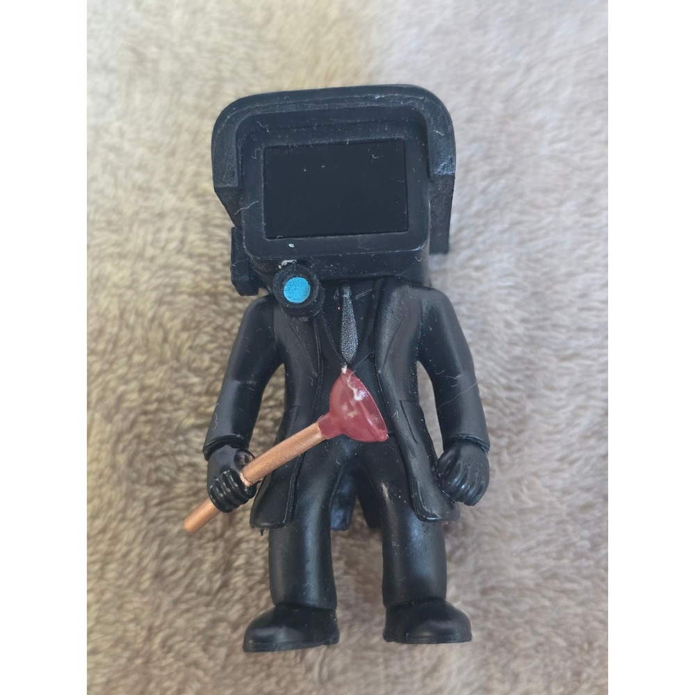 Skibidi Toilet Plunger Cameraman Mystery Figure Bonkers Toy Co 2024 Black Suit